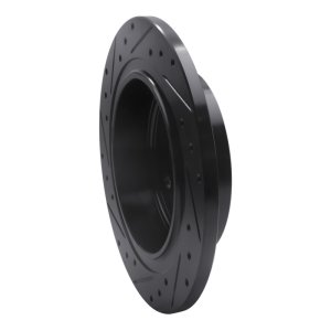 Chrysler Pacifica Brake Rotor (1) - Rear Right - R1 Concepts - Drilled & Slotted - Black - `04-`08